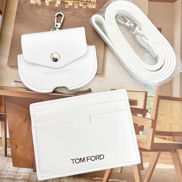 Tom Ford Accessories - Tom Ford AirPod Bag + Card Case‎ with Neck Strap